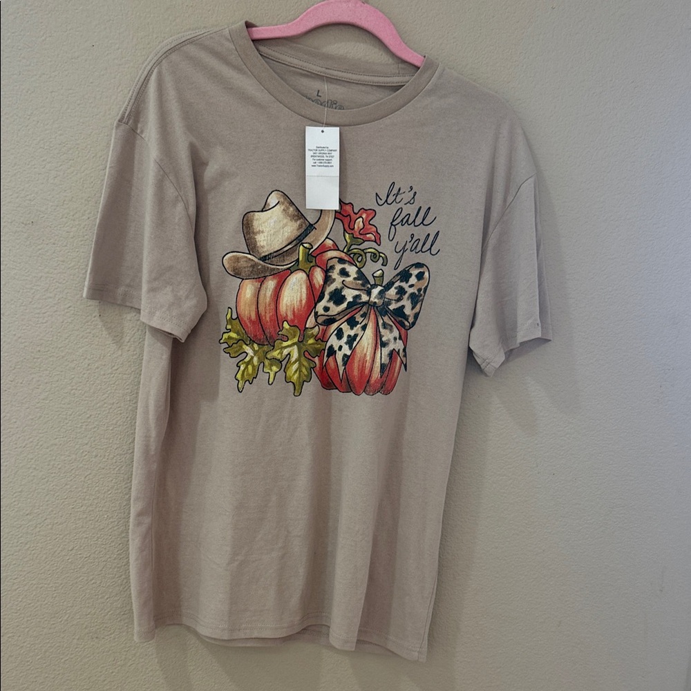 Tan Graphic Women's Top